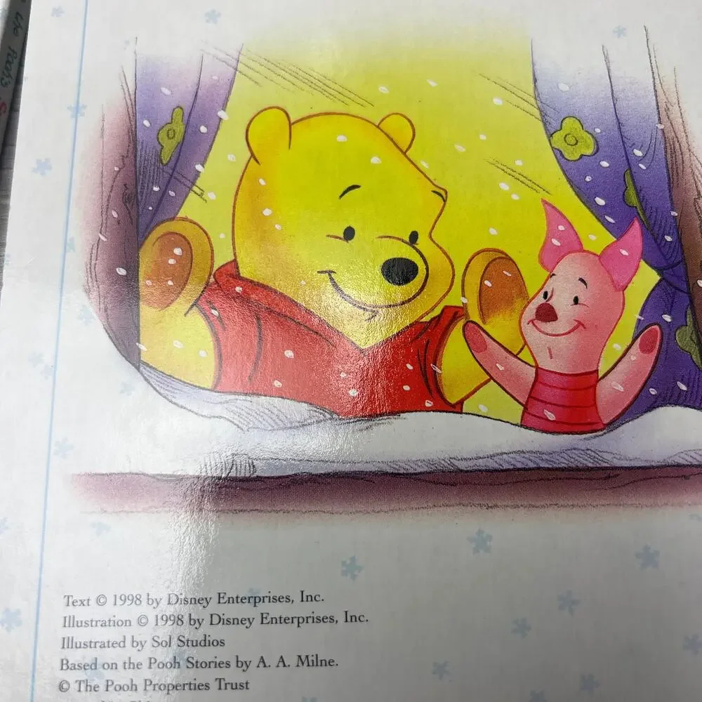 Vintage 1998 Disney's Winnie the Pooh Box of Christmas board Book set